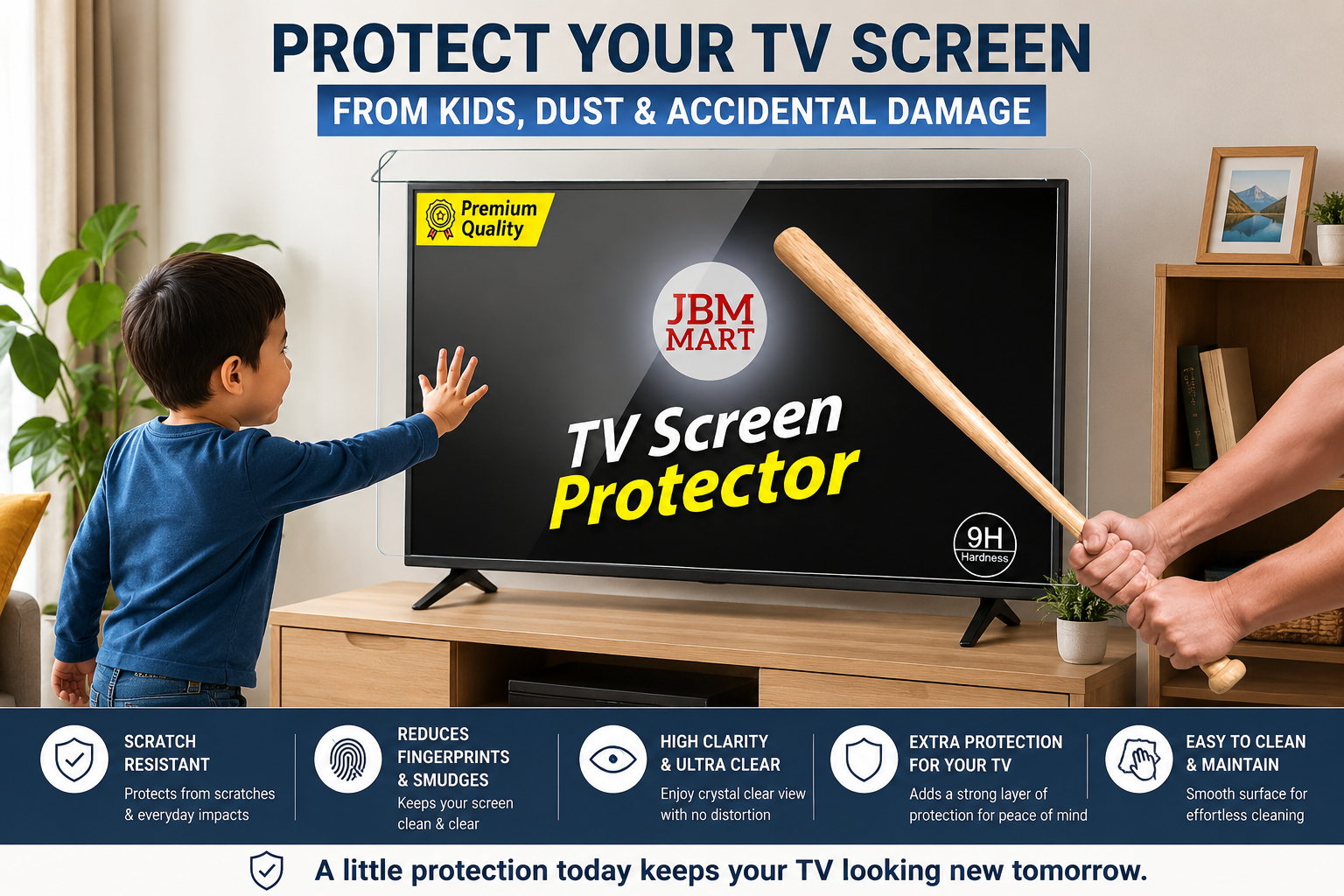 How to Protect Your TV Screen From Kids, Dust, and Accidental Damage