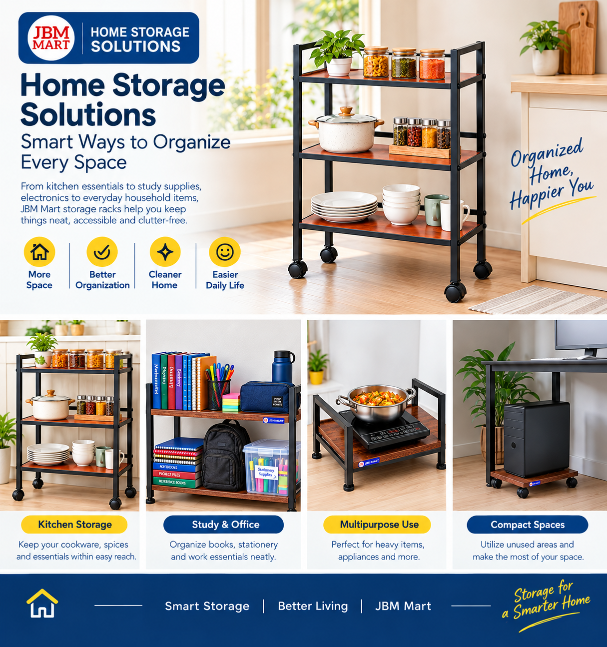 Home Storage Solutions by JBM Mart: Smart Ways to Organize Every Space